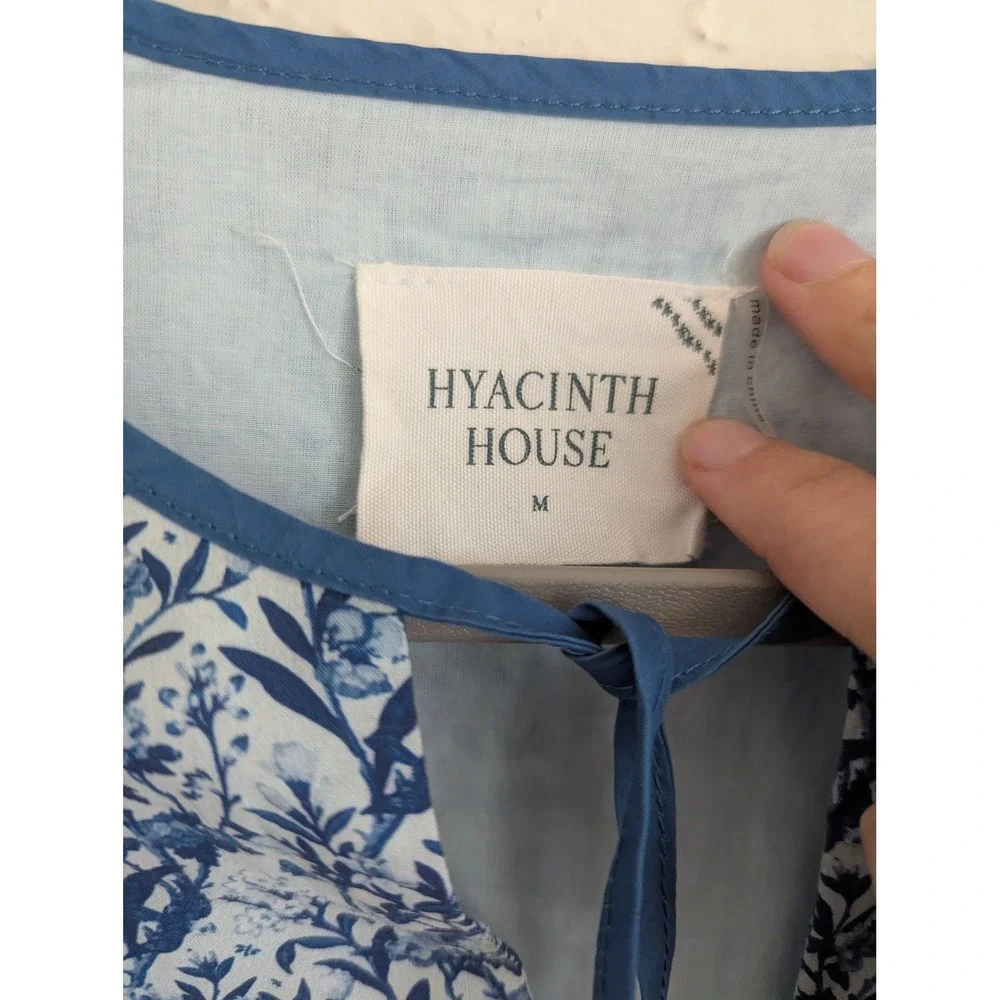 Hyacinth House Rosaleigh mini dress size M floral puff sleeve garden party - Picture 8 of 9